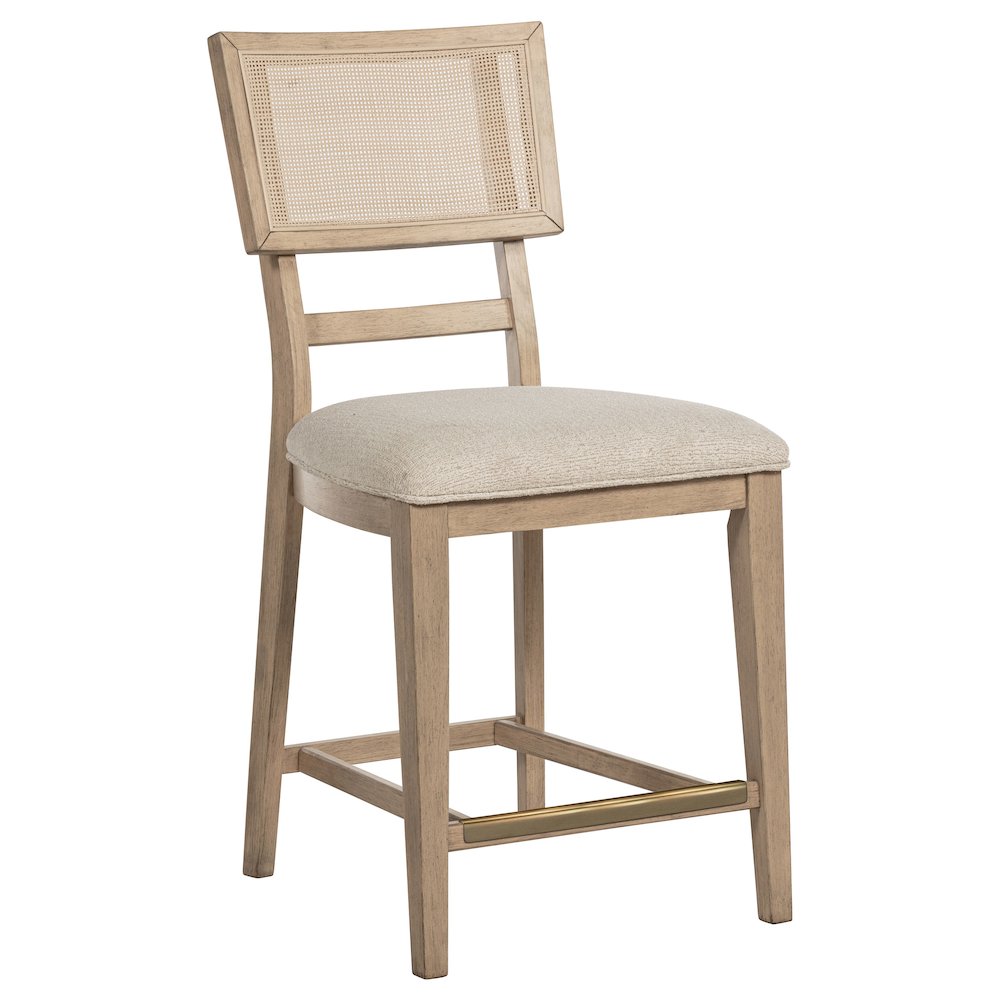 Kailani Radio Weave Cane Counter Dining Side Chair Beige Oak. Picture 3
