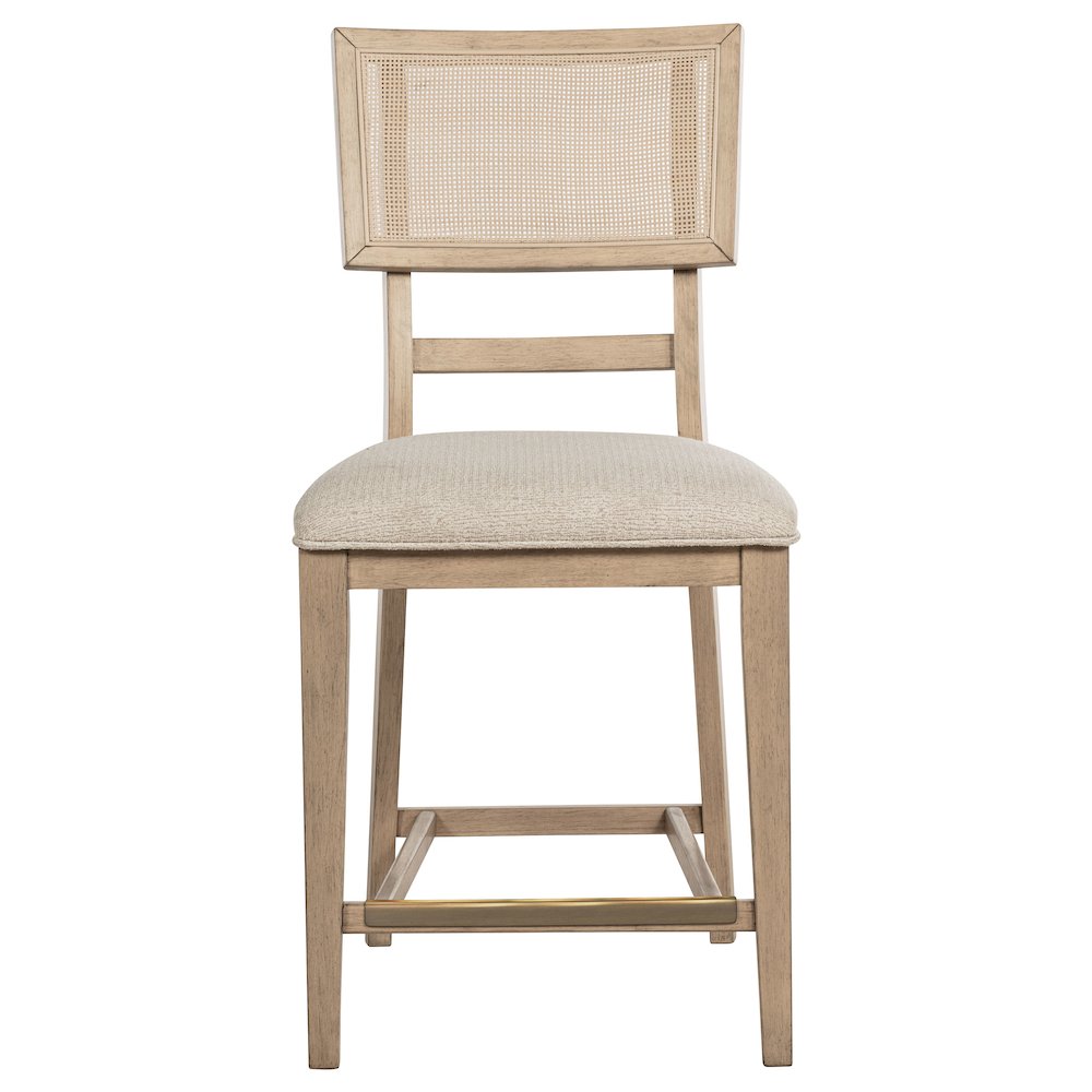 Kailani Radio Weave Cane Counter Dining Side Chair Beige Oak. Picture 4