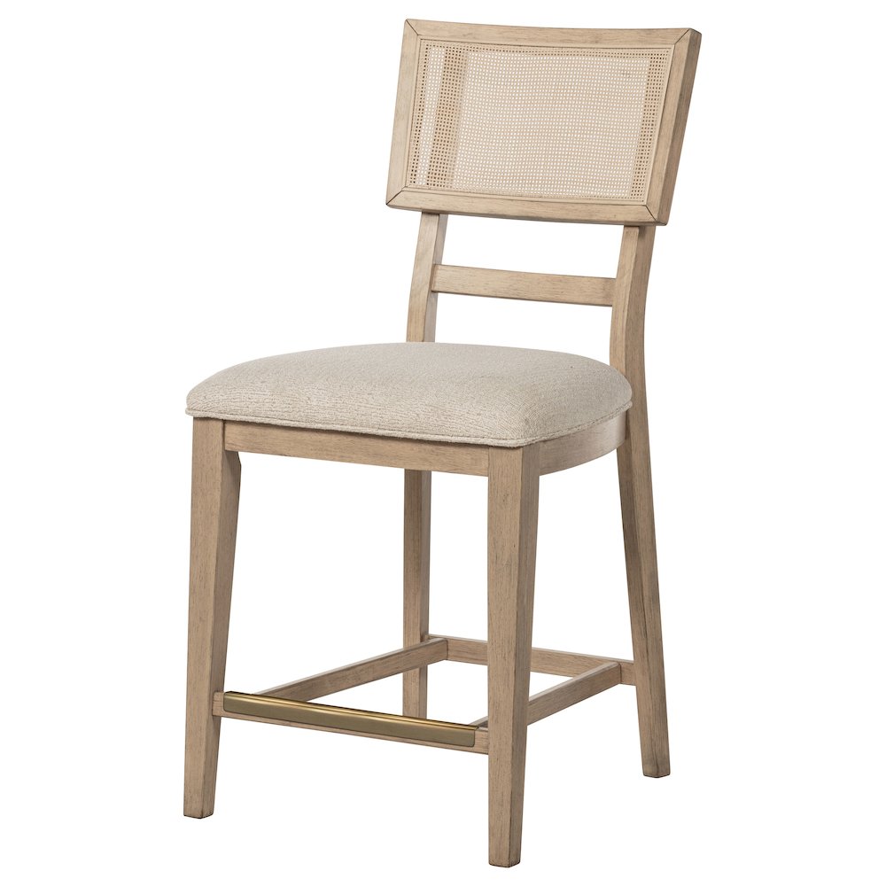 Kailani Radio Weave Cane Counter Dining Side Chair Beige Oak. Picture 5