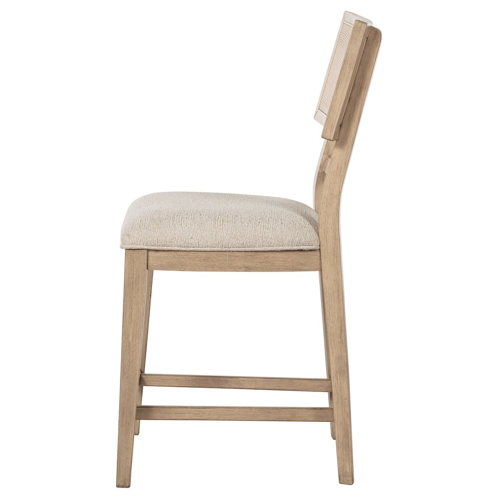 Kailani Radio Weave Cane Counter Dining Side Chair Beige Oak. Picture 6