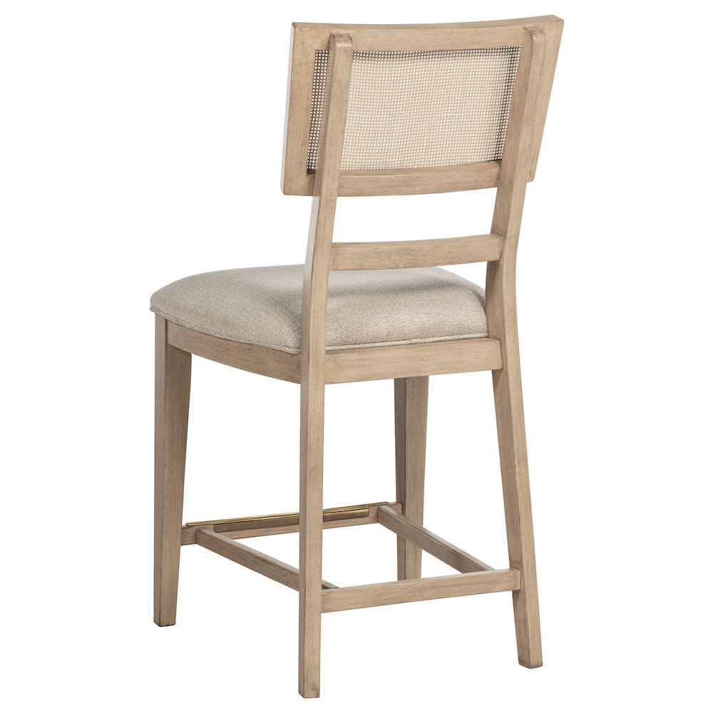 Kailani Radio Weave Cane Counter Dining Side Chair Beige Oak. Picture 7