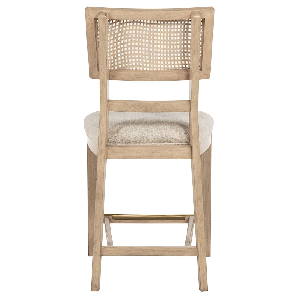 Kailani Radio Weave Cane Counter Dining Side Chair Beige Oak. Picture 8