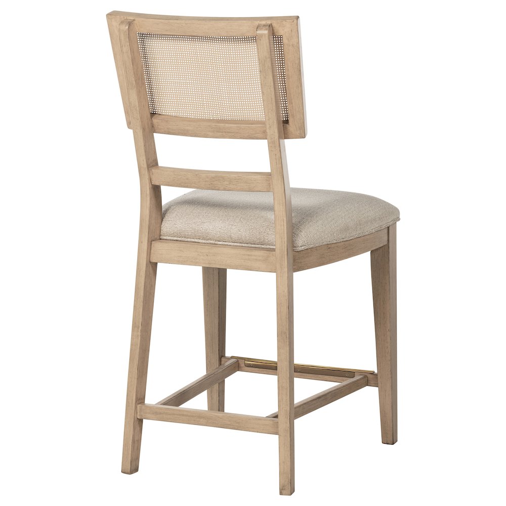 Kailani Radio Weave Cane Counter Dining Side Chair Beige Oak. Picture 9