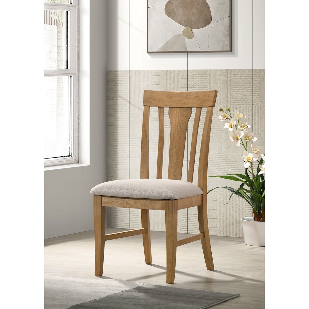 Hartville Dining Side Chair Natural Light Brown (Set of 2). Picture 2