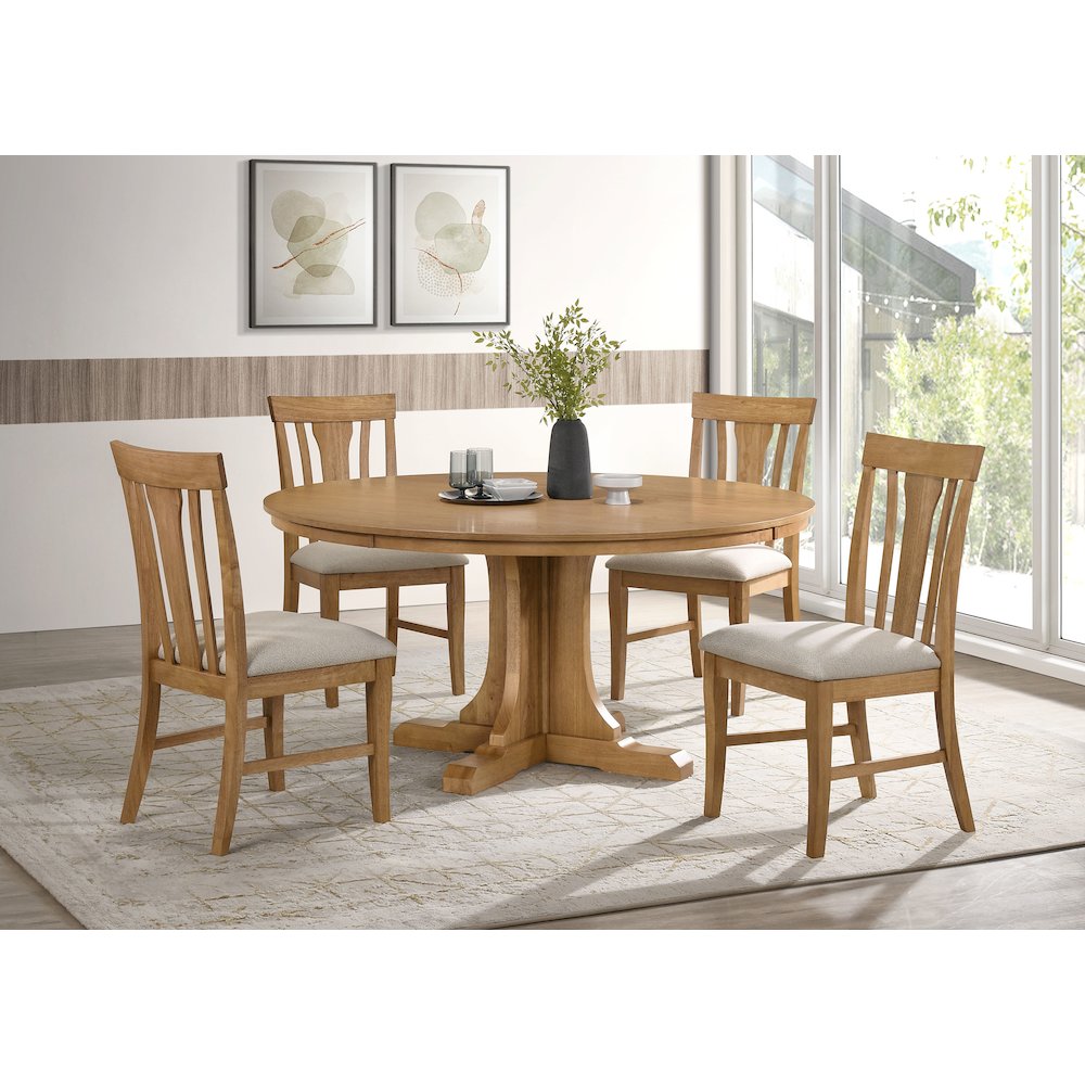 Hartville Dining Side Chair Natural Light Brown (Set of 2). Picture 13