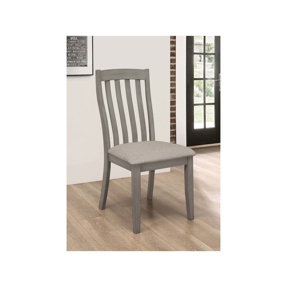 Nogales Wood Dining Side Chair Coastal Grey (Set of 2). Picture 7