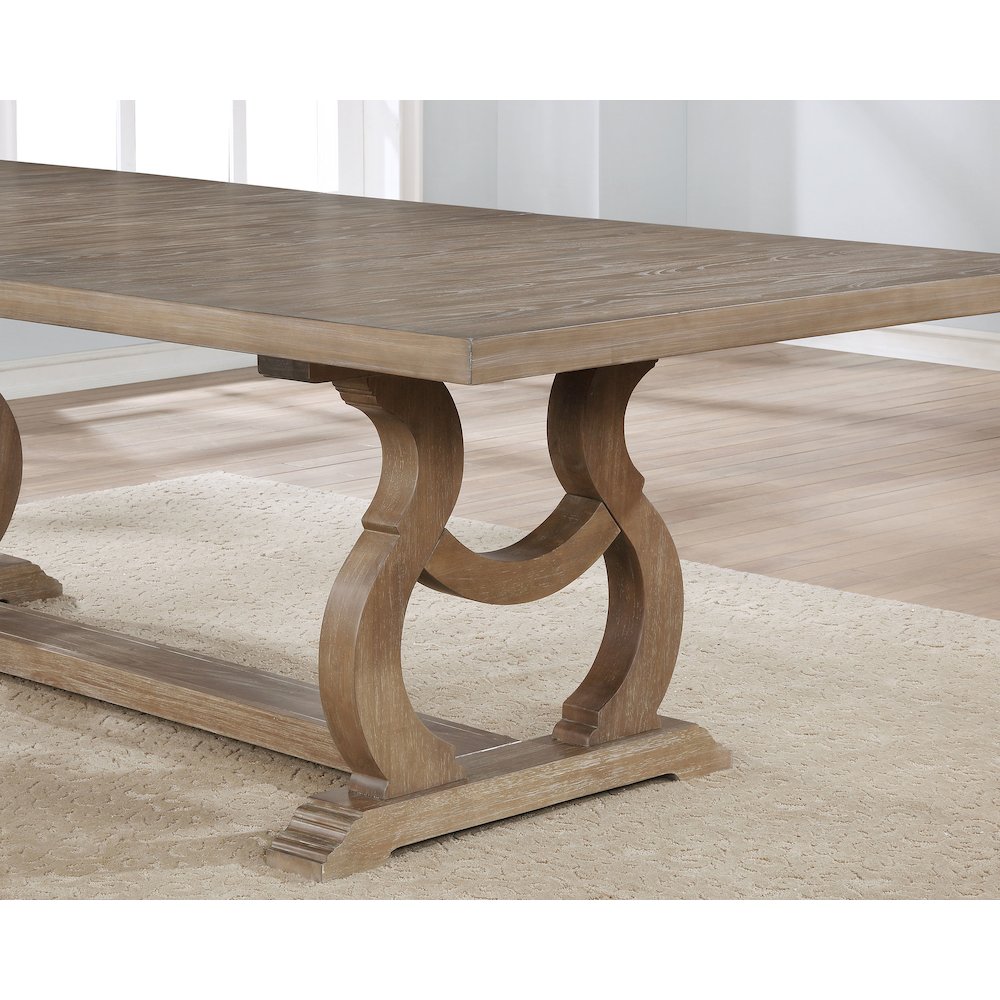 Brockway 104-inch Extension Leaf Dining Table Barley Brown. Picture 8