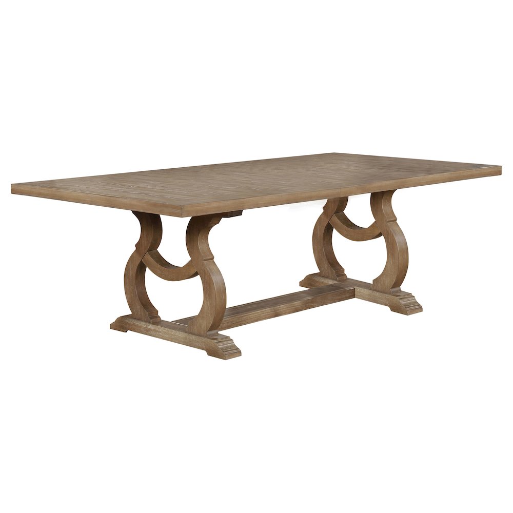 Brockway 7-piece Extension Leaf Dining Set Barley Brown. Picture 2