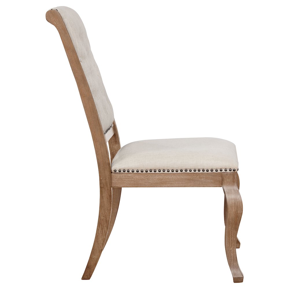 Brockway Upholstered Dining Chair Barley Brown (Set of 2). Picture 9