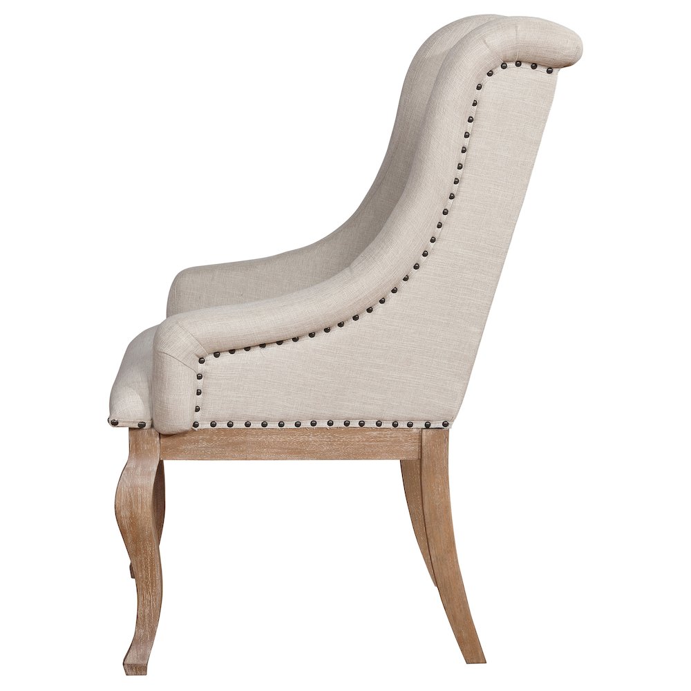 Brockway Upholstered Arm Chair Barley Brown (Set of 2). Picture 6