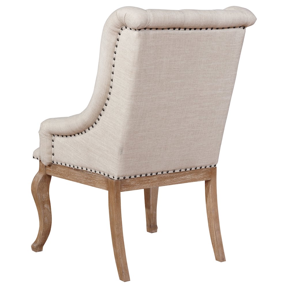 Brockway Upholstered Arm Chair Barley Brown (Set of 2). Picture 7