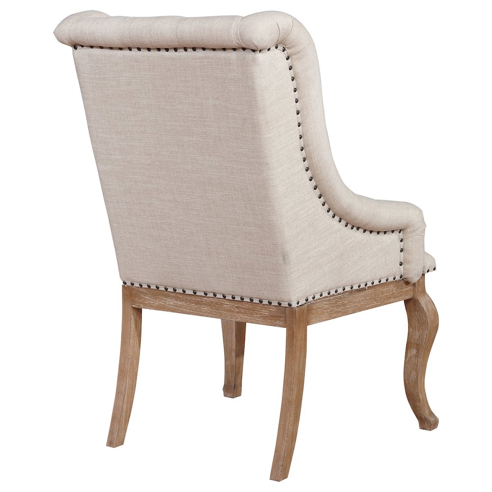 Brockway Upholstered Arm Chair Barley Brown (Set of 2). Picture 8