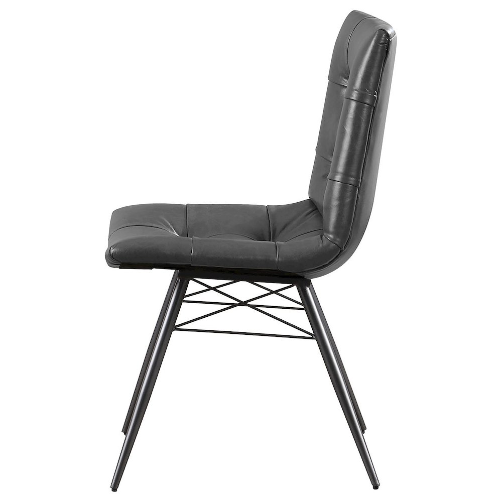 Aiken Upholstered Dining Side Chair Charcoal (Set of 4). Picture 6