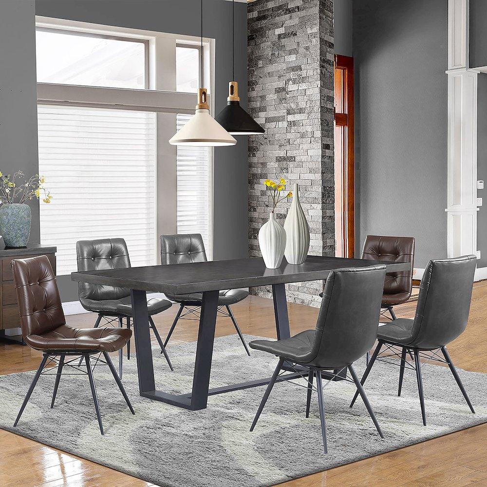 Aiken Upholstered Dining Side Chair Charcoal (Set of 4). Picture 13