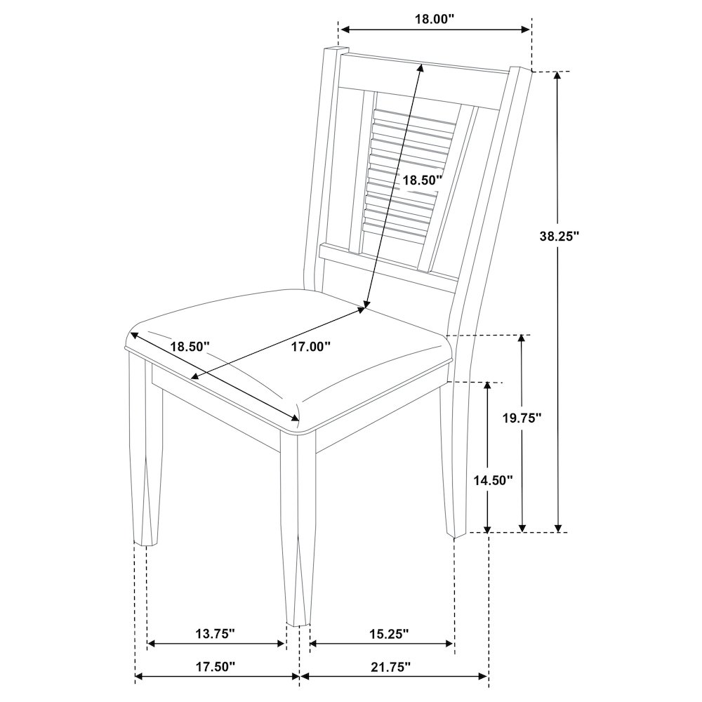 Appleton Wood Dining Side Chair Distressed White (Set of 2). Picture 13