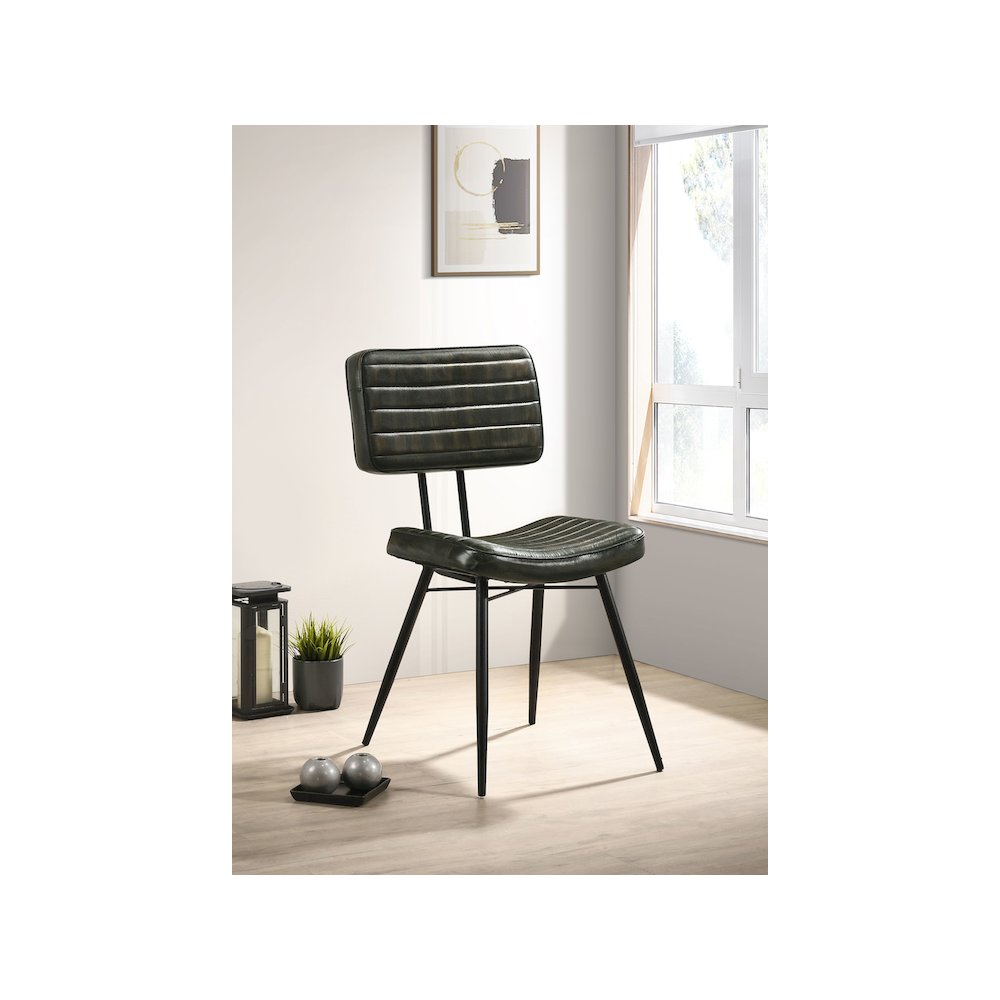 Misty Leather Upholstered Dining Chair Espresso (Set of 2). Picture 10