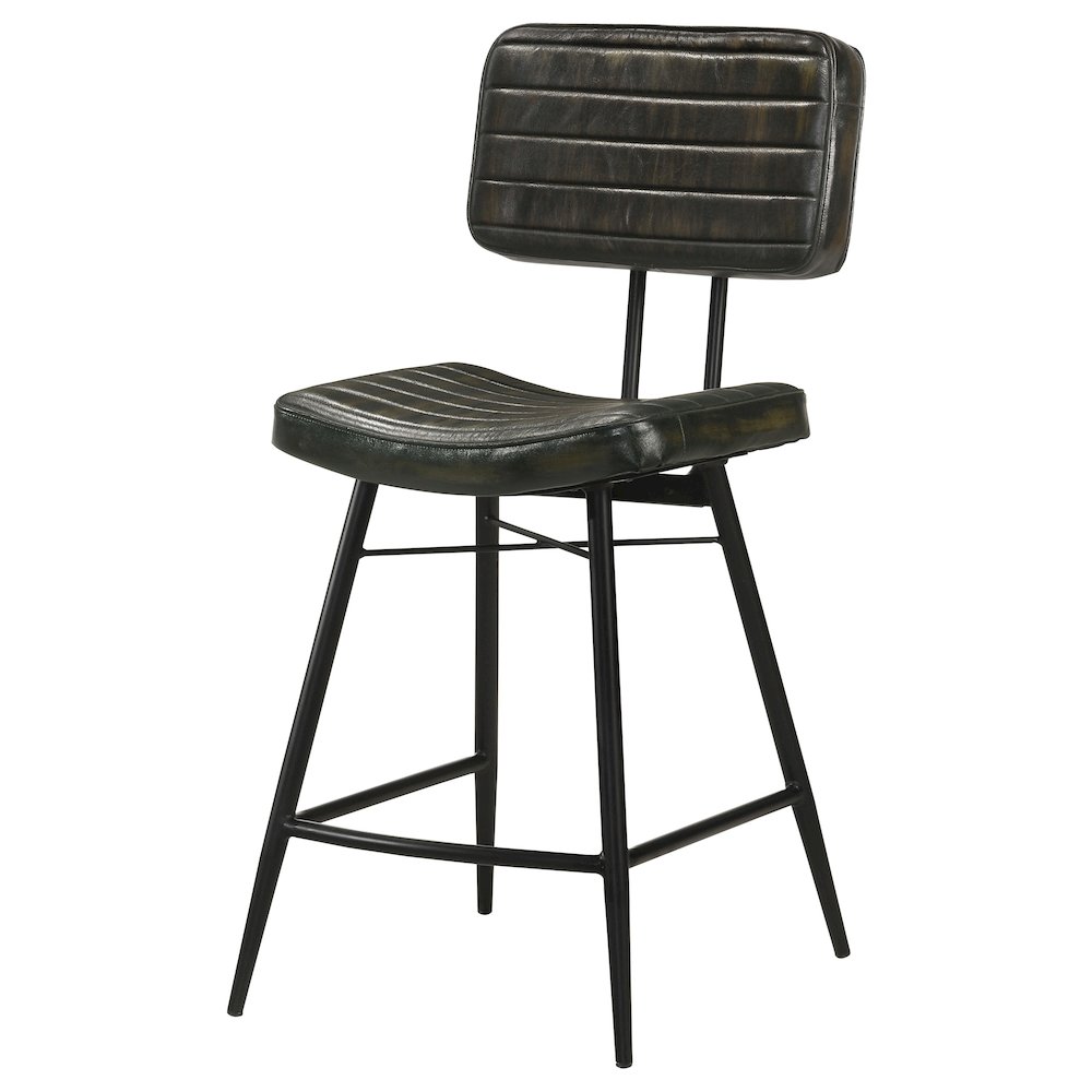 Partridge Leather Counter Chair Antique Espresso (Set of 2). Picture 5