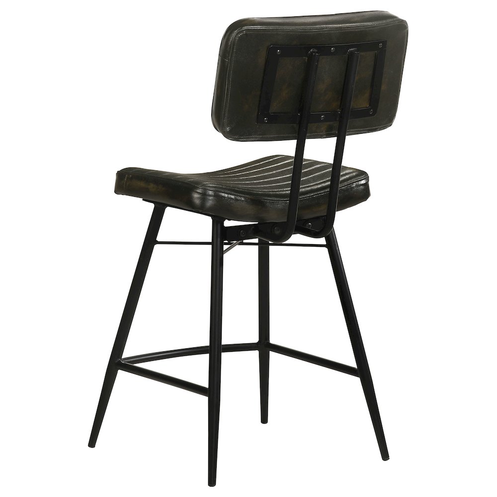 Partridge Leather Counter Chair Antique Espresso (Set of 2). Picture 7