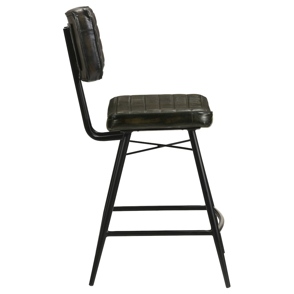 Partridge Leather Counter Chair Antique Espresso (Set of 2). Picture 9