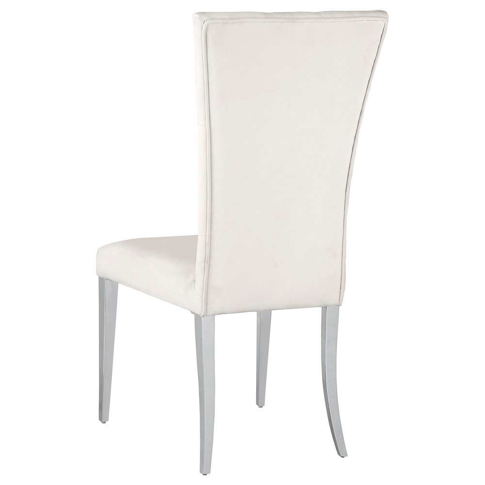 Kerwin Velvet Upholstered Dining Side Chair White (Set of 2). Picture 7