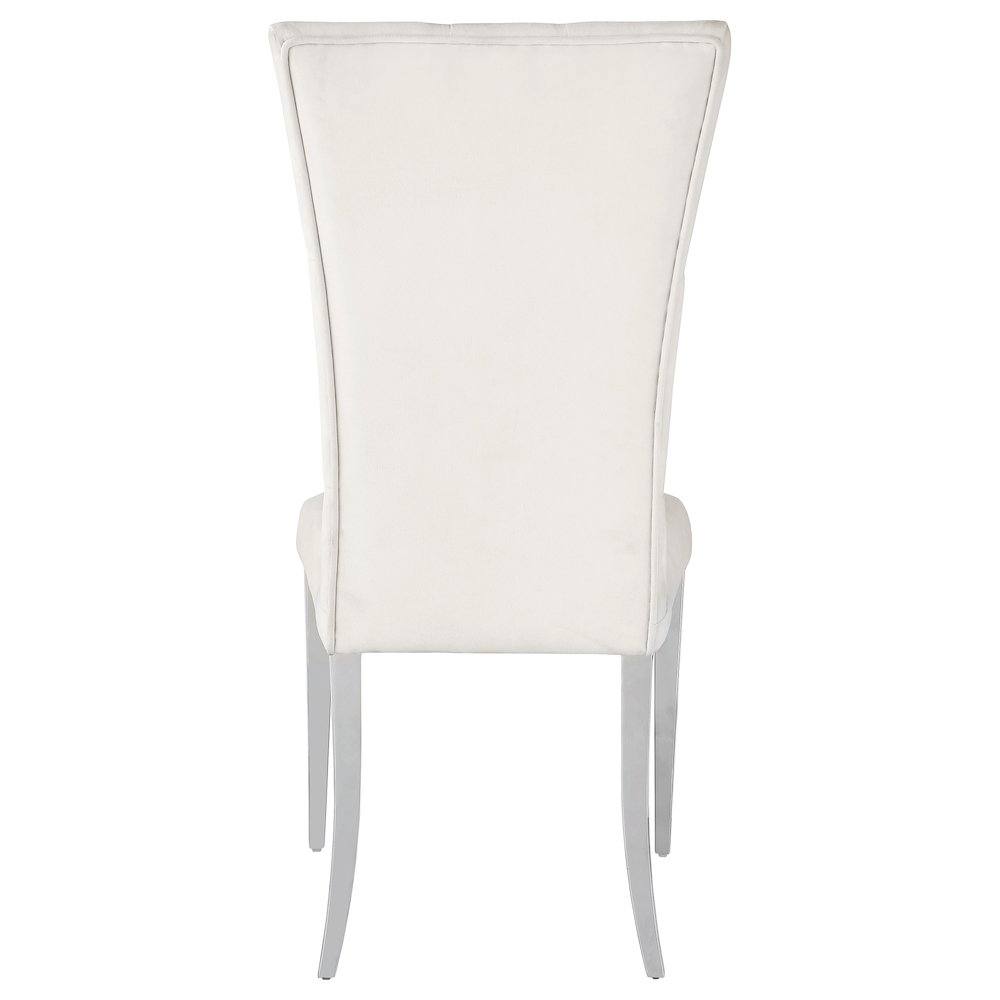 Kerwin Velvet Upholstered Dining Side Chair White (Set of 2). Picture 8