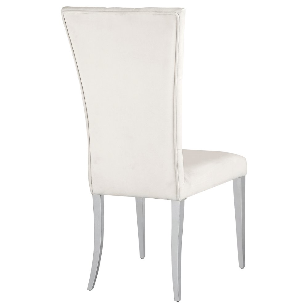 Kerwin Velvet Upholstered Dining Side Chair White (Set of 2). Picture 9
