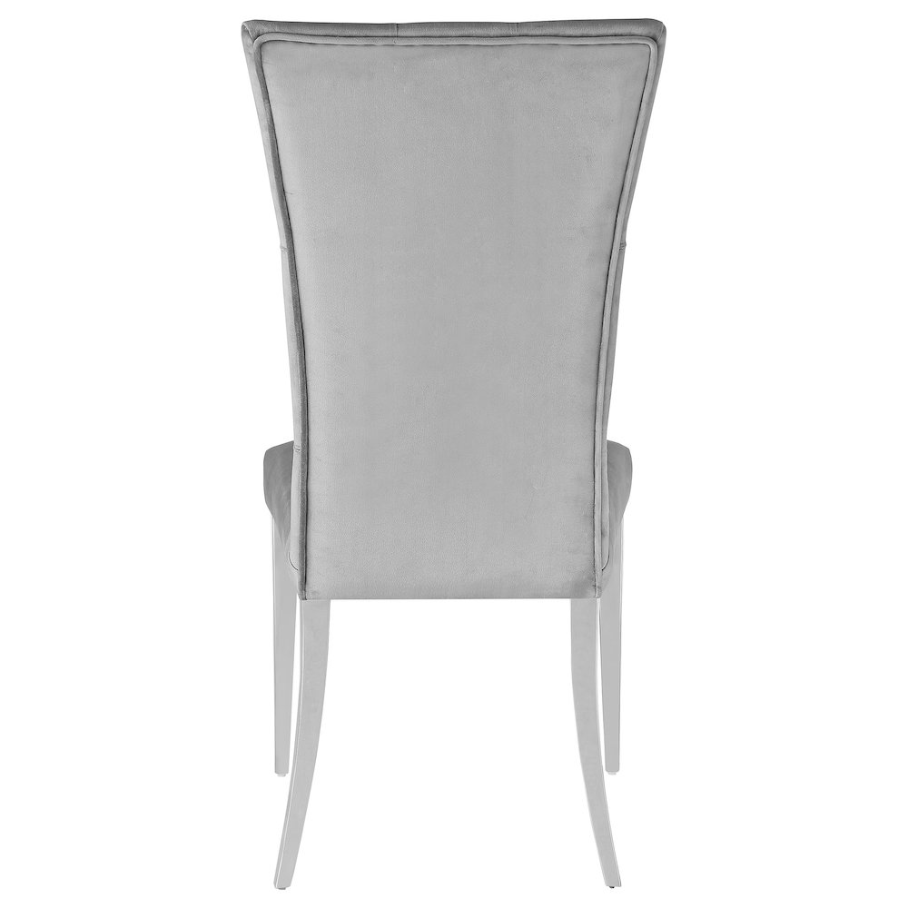 Kerwin Velvet Upholstered Dining Side Chair Grey (Set of 2). Picture 8