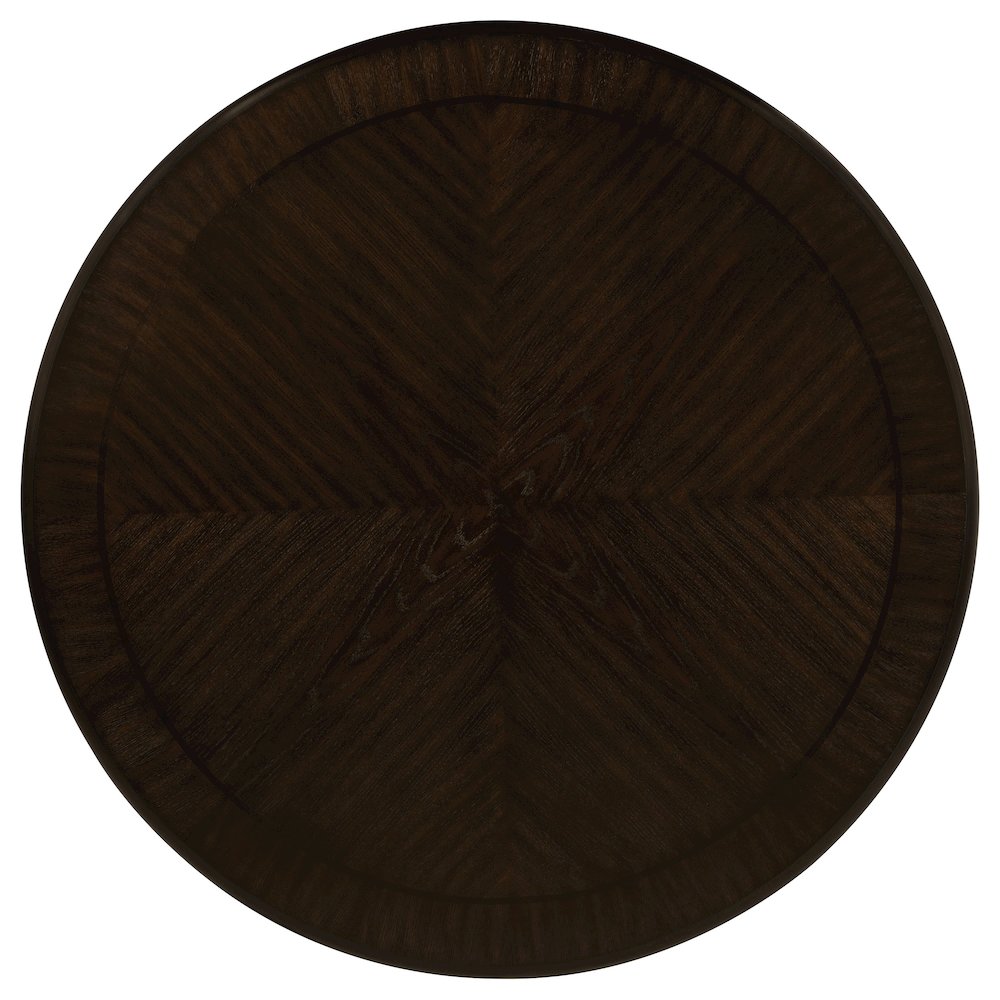 Twyla 60-inch Round Dining Table with Drawer Dark Cocoa. Picture 8