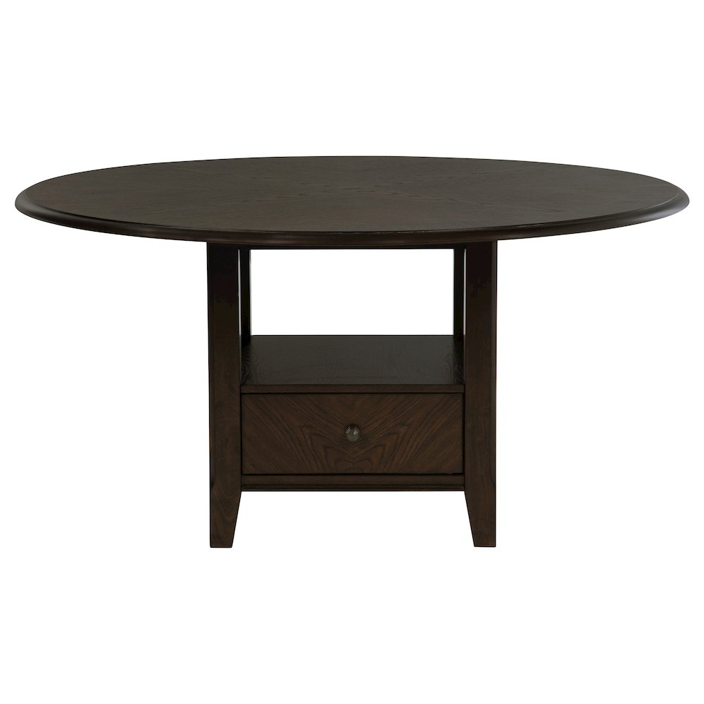 Twyla 5-piece 60-inch Round Wood Dining Table Set Dark Cocoa. Picture 3