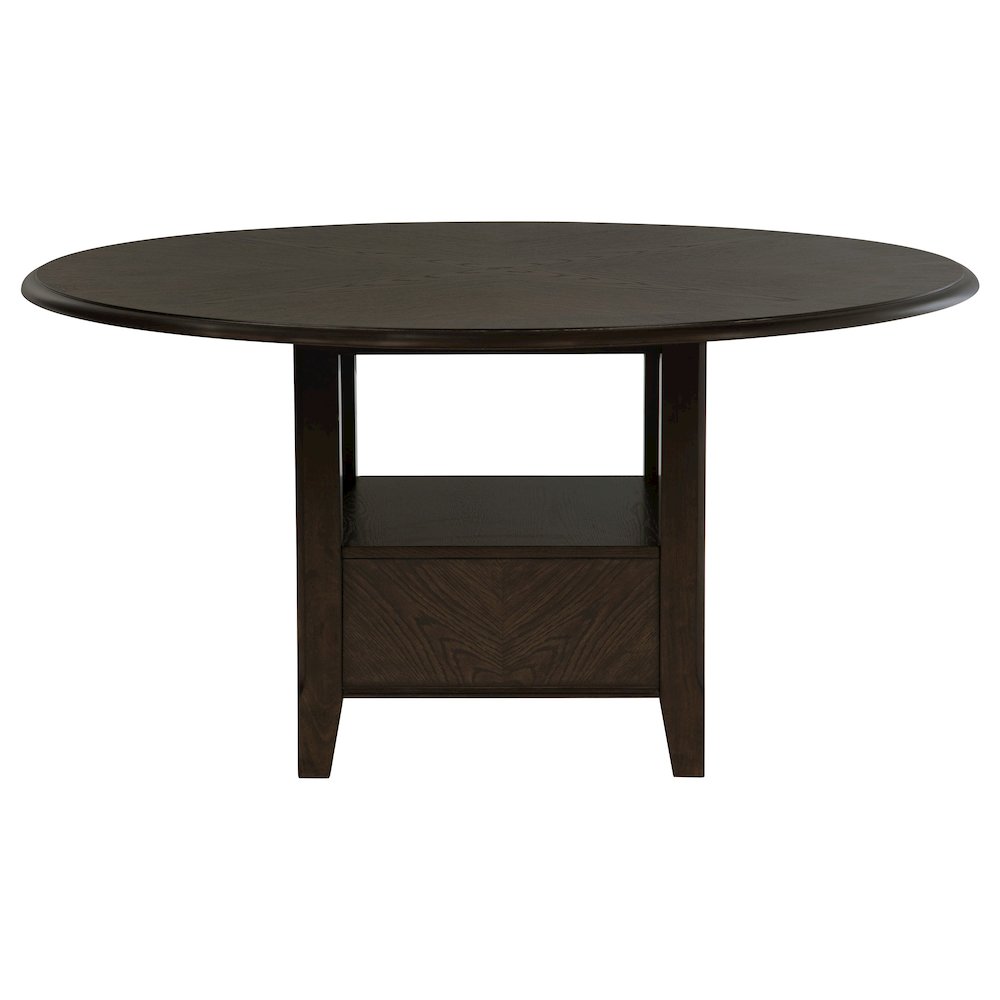 Twyla 5-piece 60-inch Round Wood Dining Table Set Dark Cocoa. Picture 4