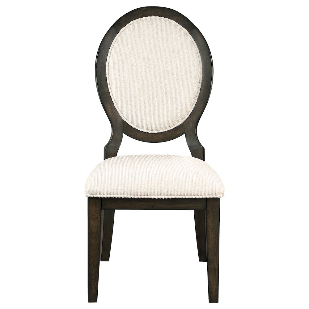 Twyla Oval Back Dining Side Chair Dark Cocoa (Set of 2). Picture 4