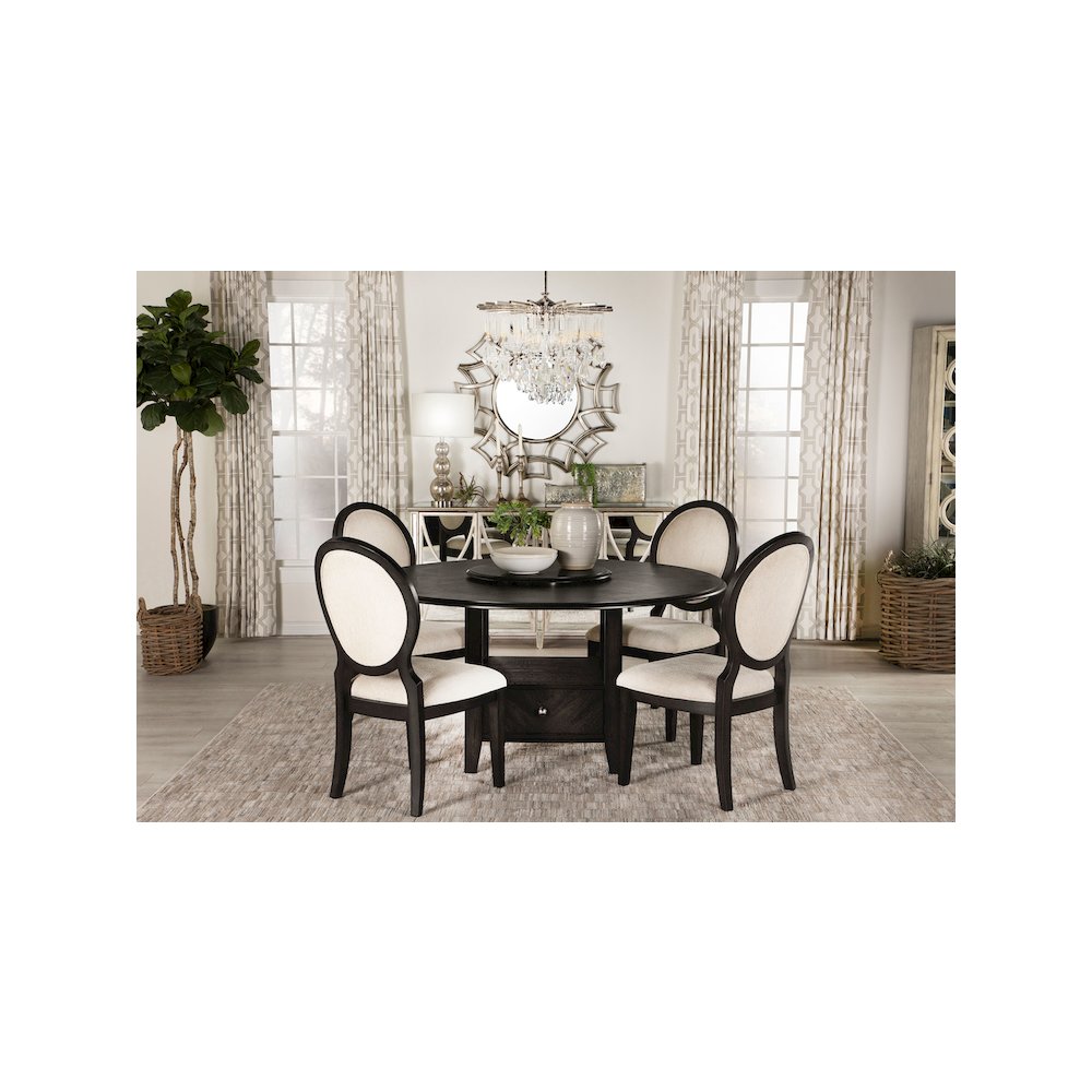 Twyla Oval Back Dining Side Chair Dark Cocoa (Set of 2). Picture 12