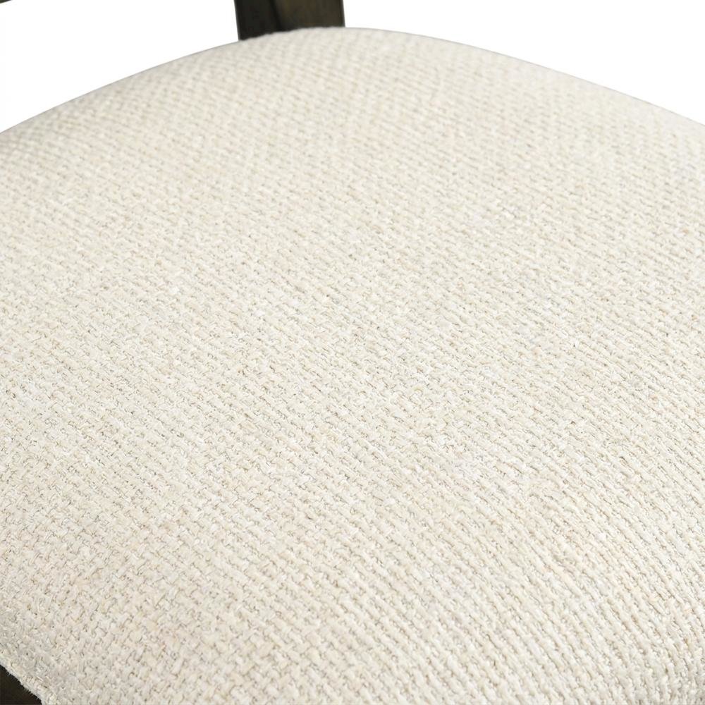 Oval Back Upholstered Wood Transitional Dining Side Chair, Set of 2. Picture 7