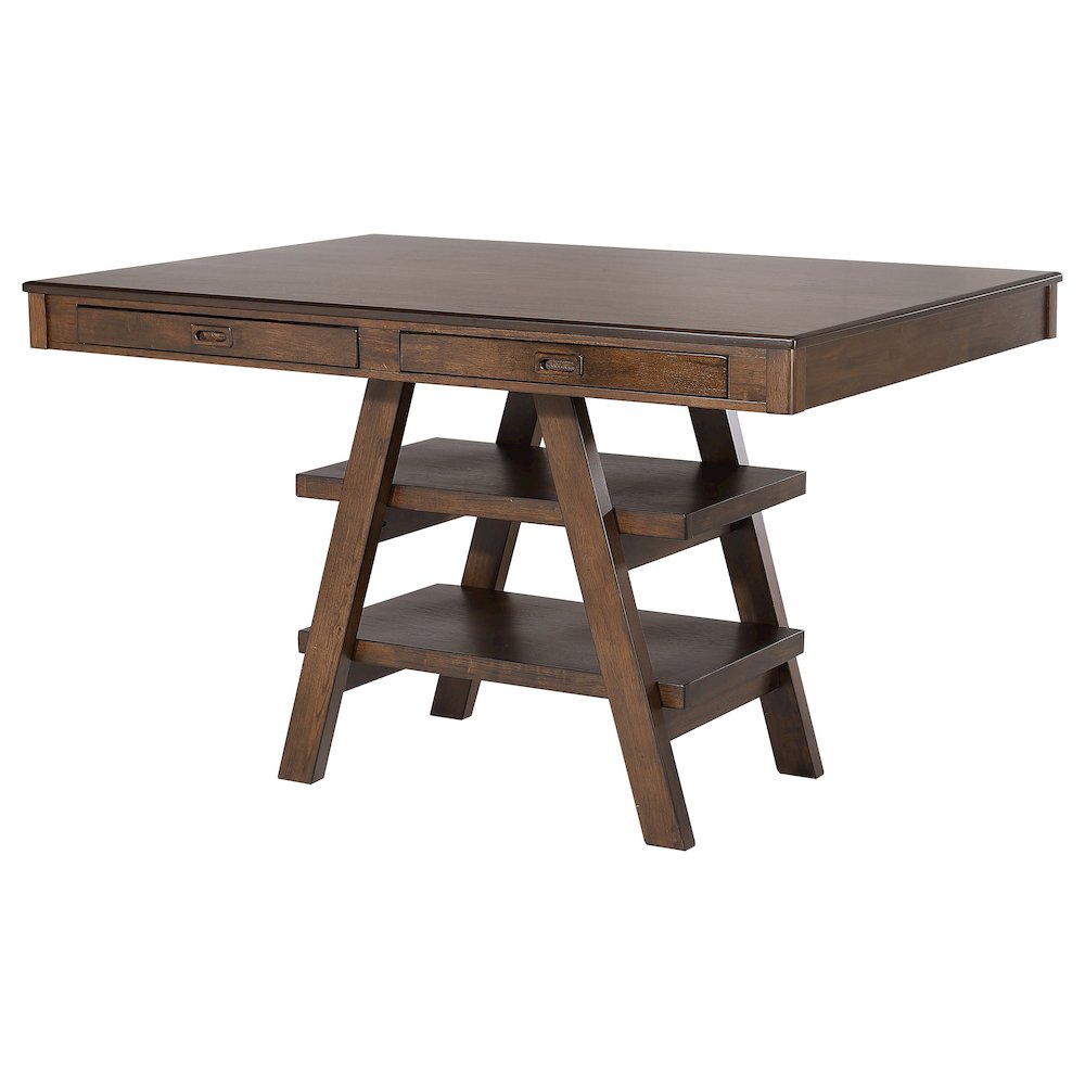 Dewey Rectangular 60-inch Counter Height Dining Table Walnut. Picture 4
