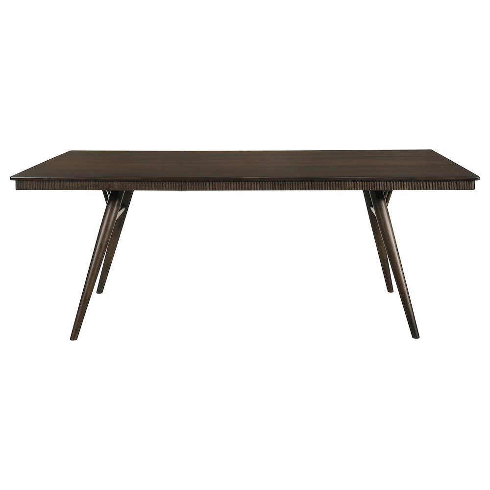 Wes Rectangular 80-inch Wood Dining Table Dark Walnut. Picture 3