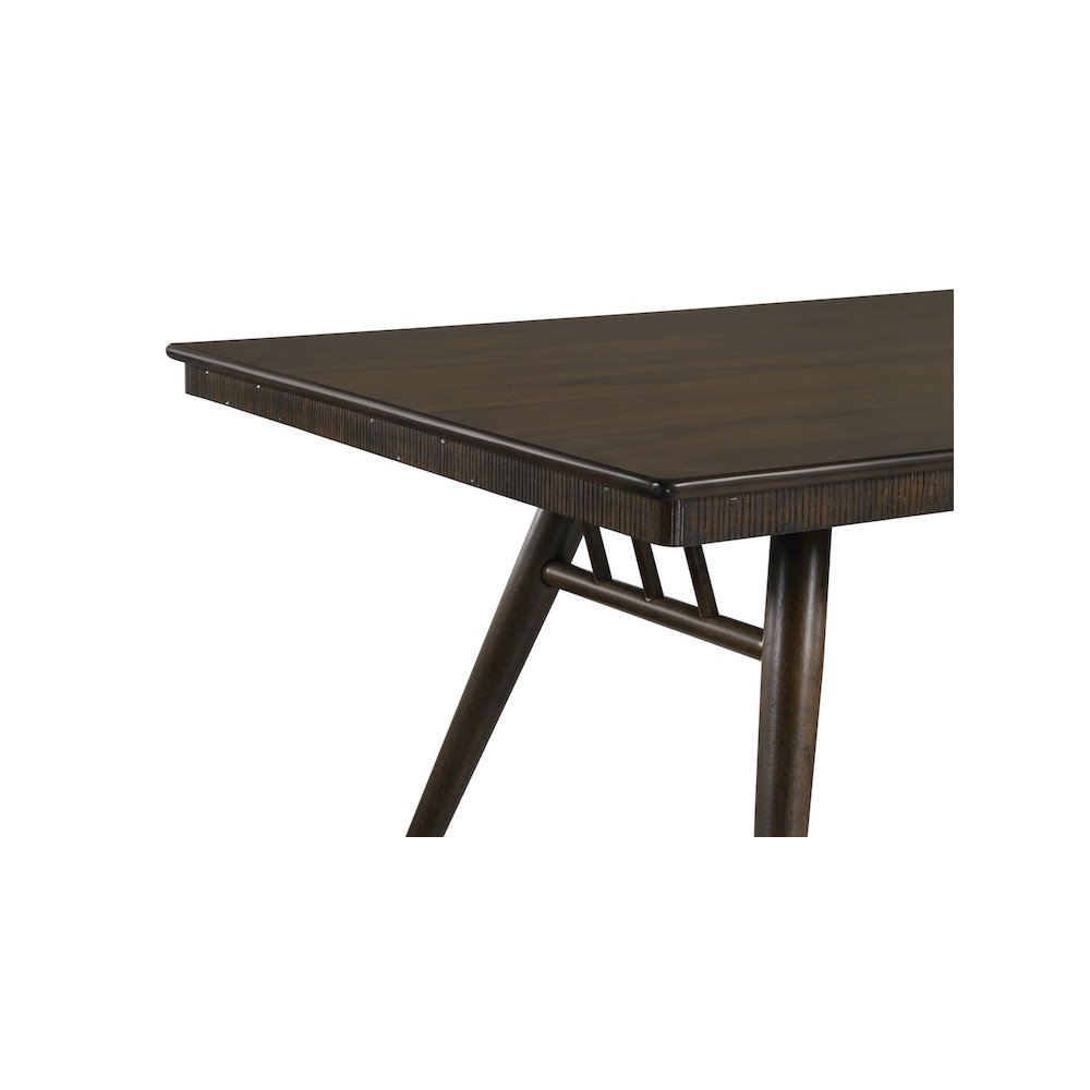 Wes Rectangular 80-inch Wood Dining Table Dark Walnut. Picture 9