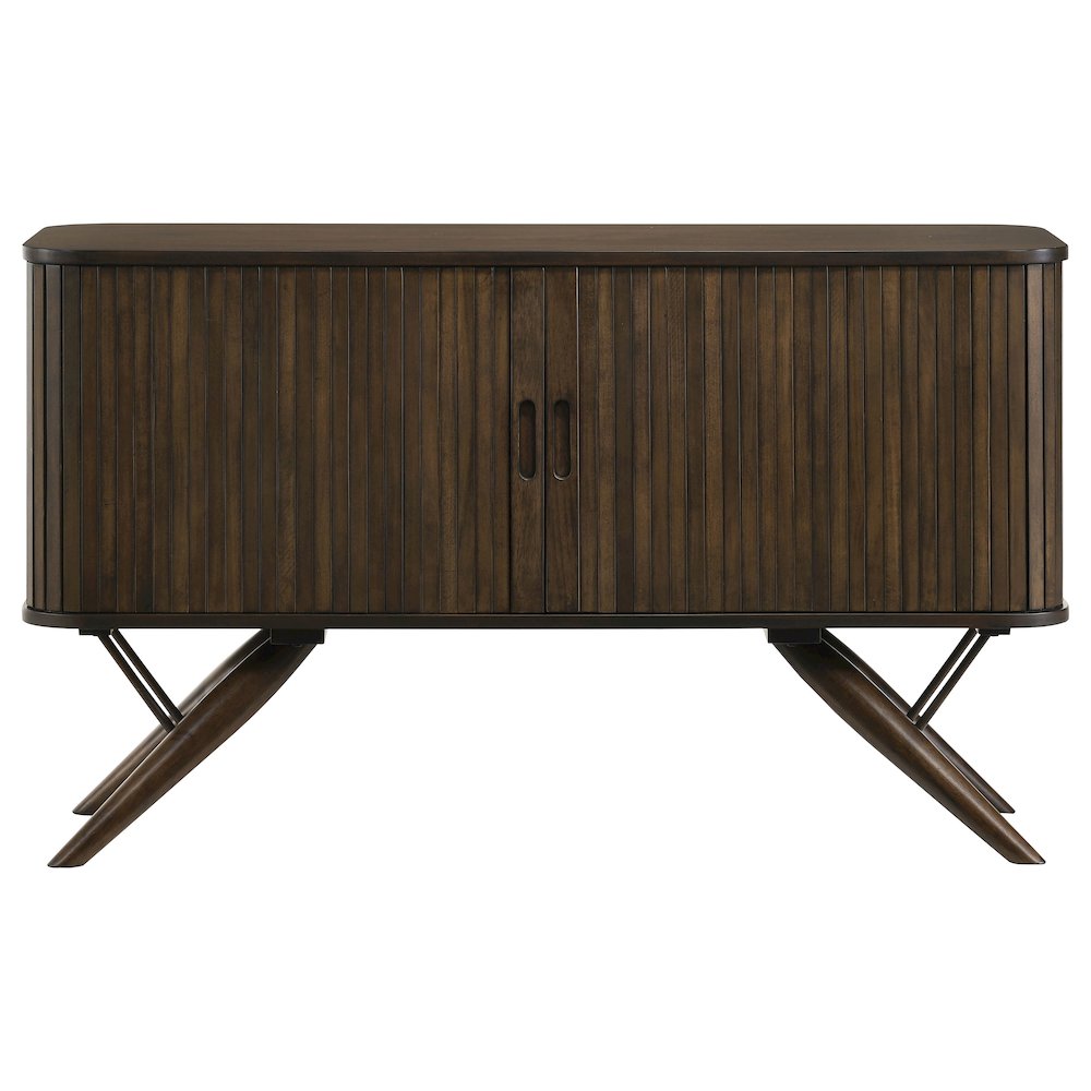 Wes 2-door Sideboard Buffet Storage Cabinet Dark Walnut. Picture 3