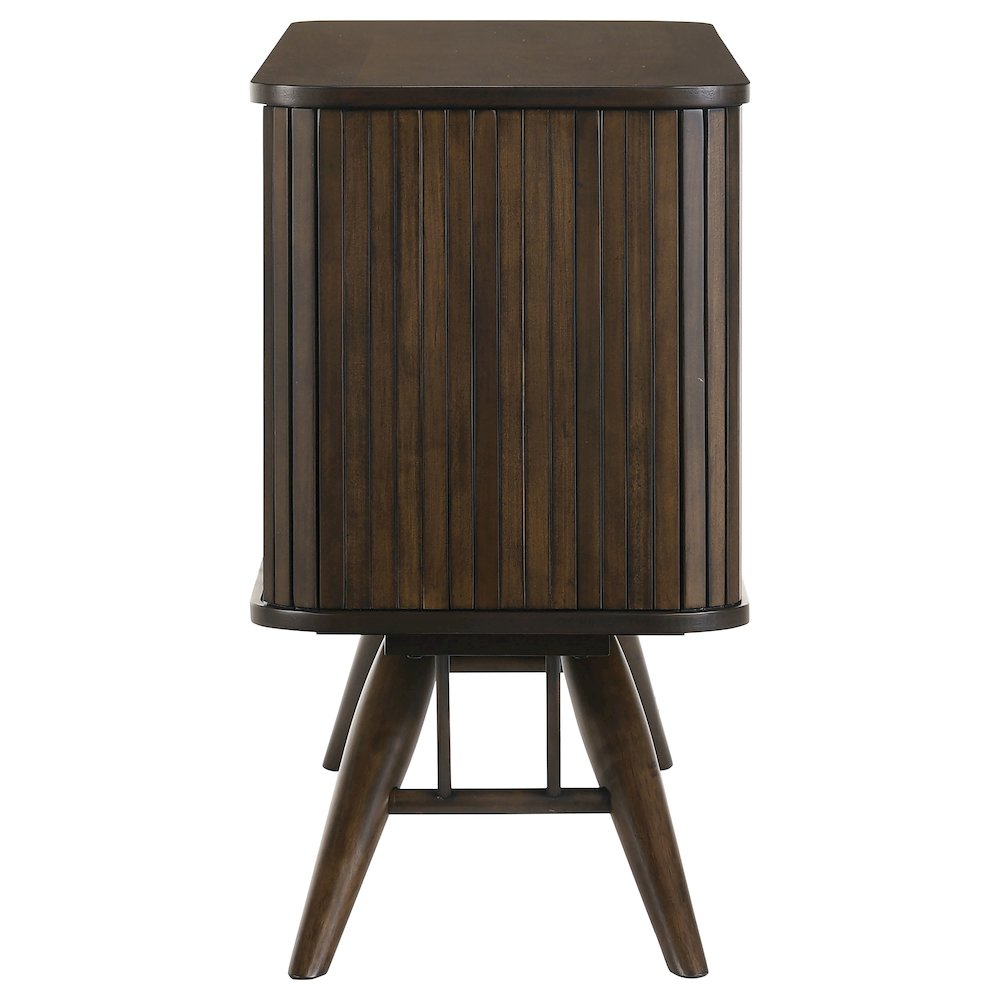 Wes 2-door Sideboard Buffet Storage Cabinet Dark Walnut. Picture 6