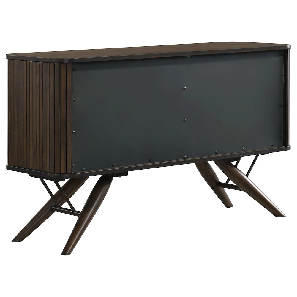 Wes 2-door Sideboard Buffet Storage Cabinet Dark Walnut. Picture 7