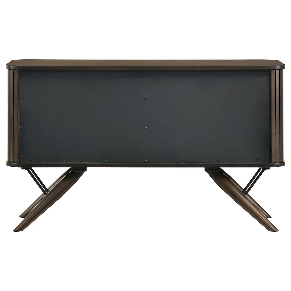 Wes 2-door Sideboard Buffet Storage Cabinet Dark Walnut. Picture 8