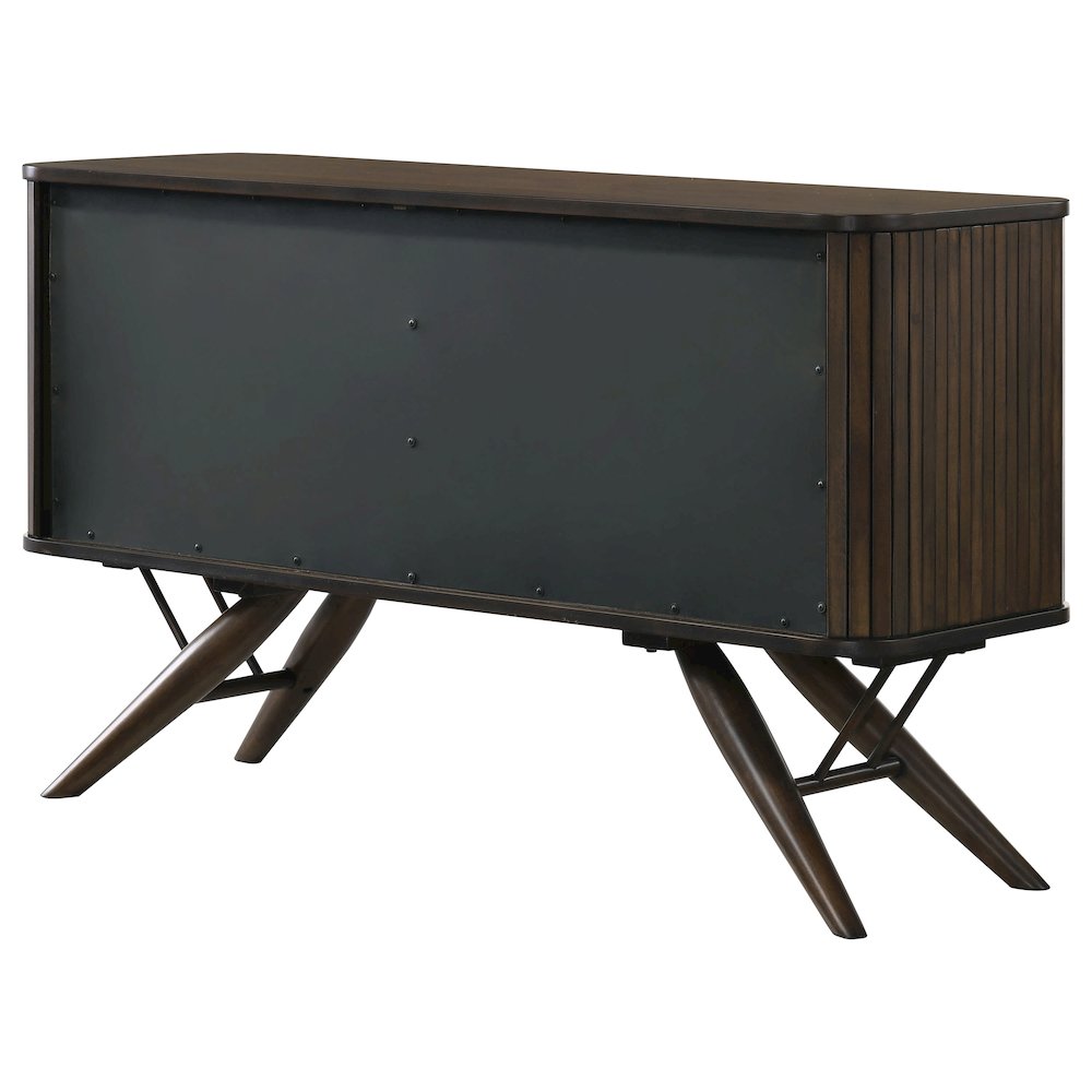Wes 2-door Sideboard Buffet Storage Cabinet Dark Walnut. Picture 9