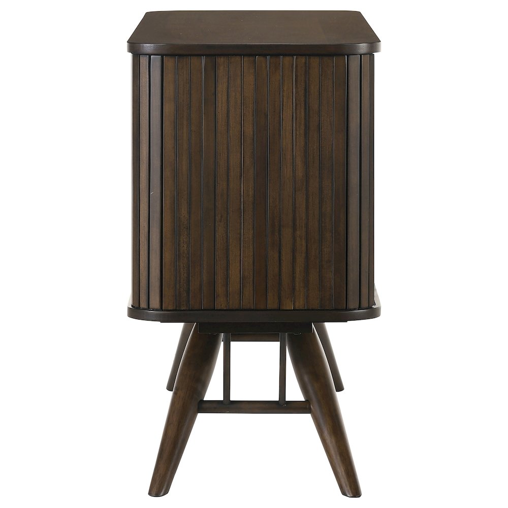 Wes 2-door Sideboard Buffet Storage Cabinet Dark Walnut. Picture 10