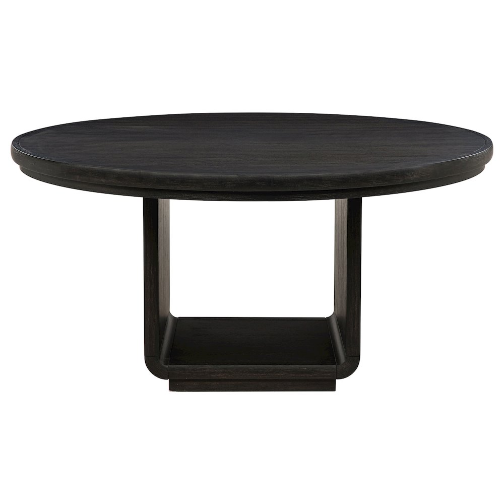 Leandro 60-inch Round Dining Table Burnished Black. Picture 2