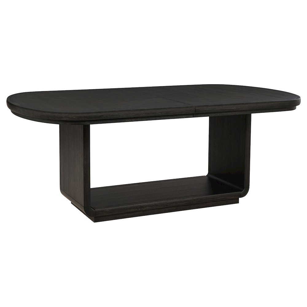 Leandro 78-inch Extension Dining Room Table Burnished Black. Picture 2