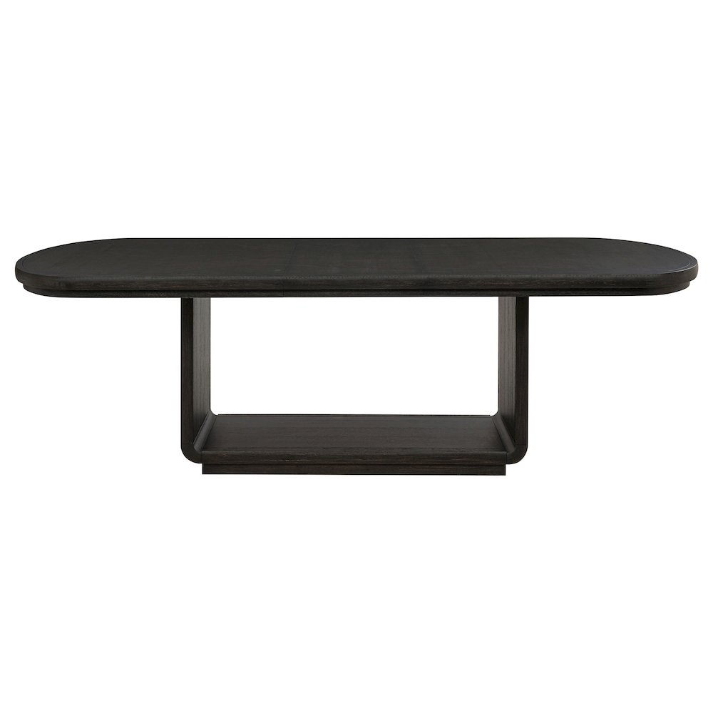 Leandro 78-inch Extension Dining Room Table Burnished Black. Picture 3