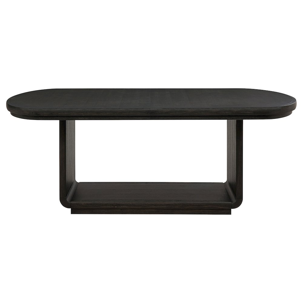 Leandro 78-inch Extension Dining Room Table Burnished Black. Picture 4