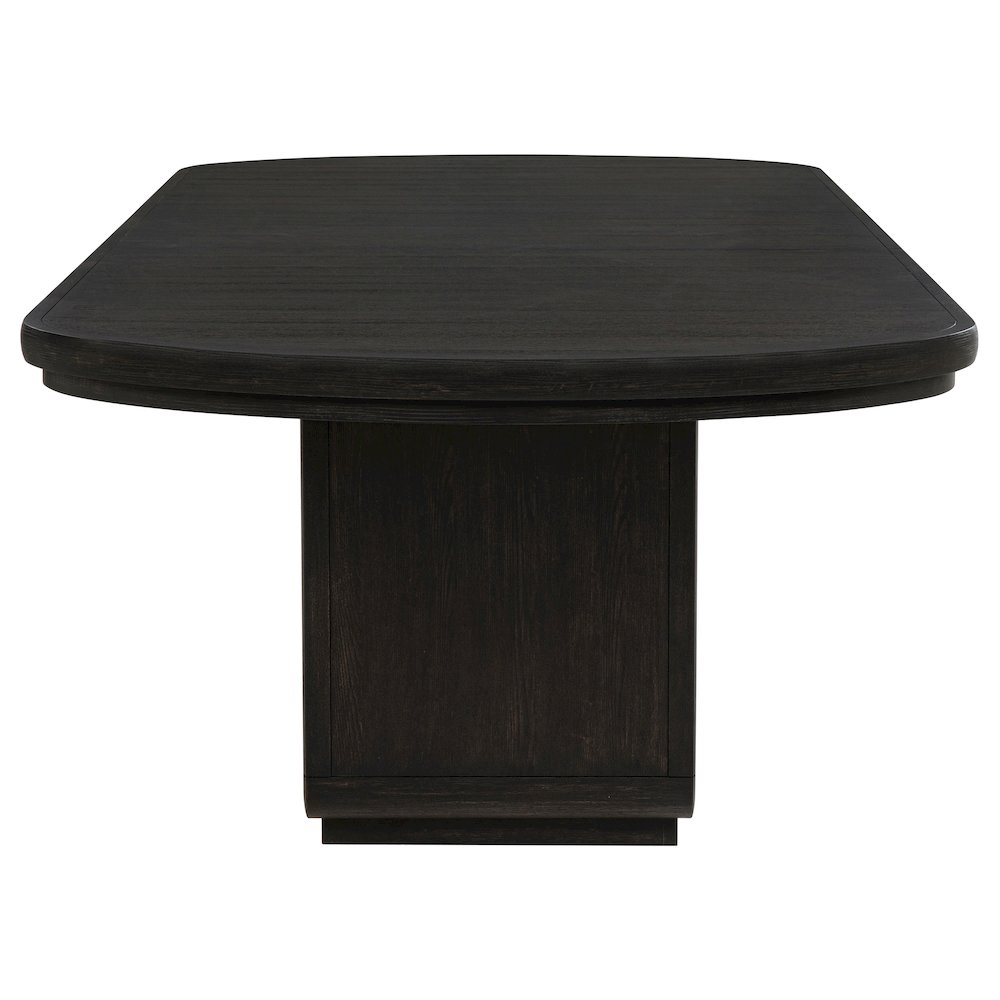 Leandro 78-inch Extension Dining Room Table Burnished Black. Picture 5