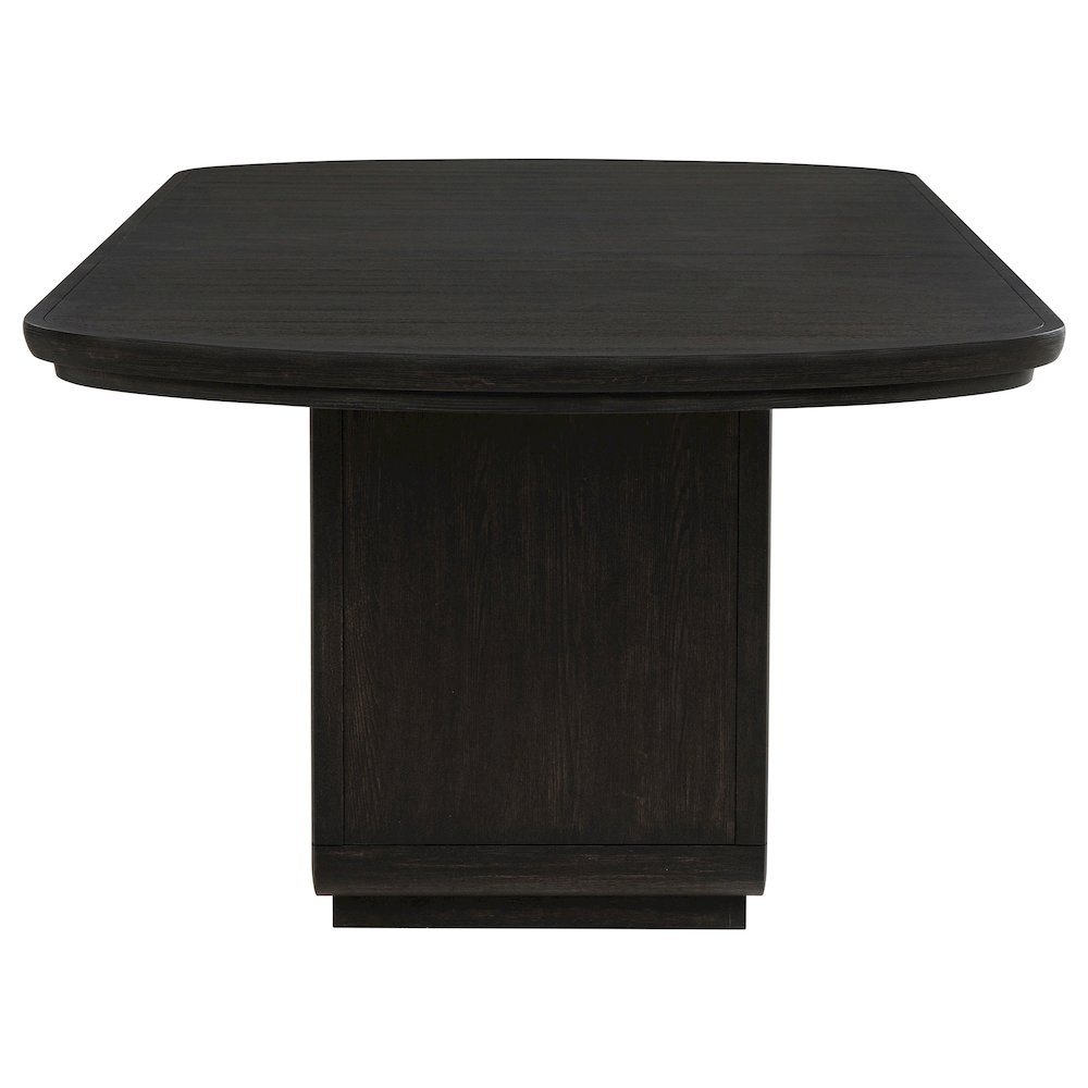 Leandro 78-inch Extension Dining Room Table Burnished Black. Picture 6