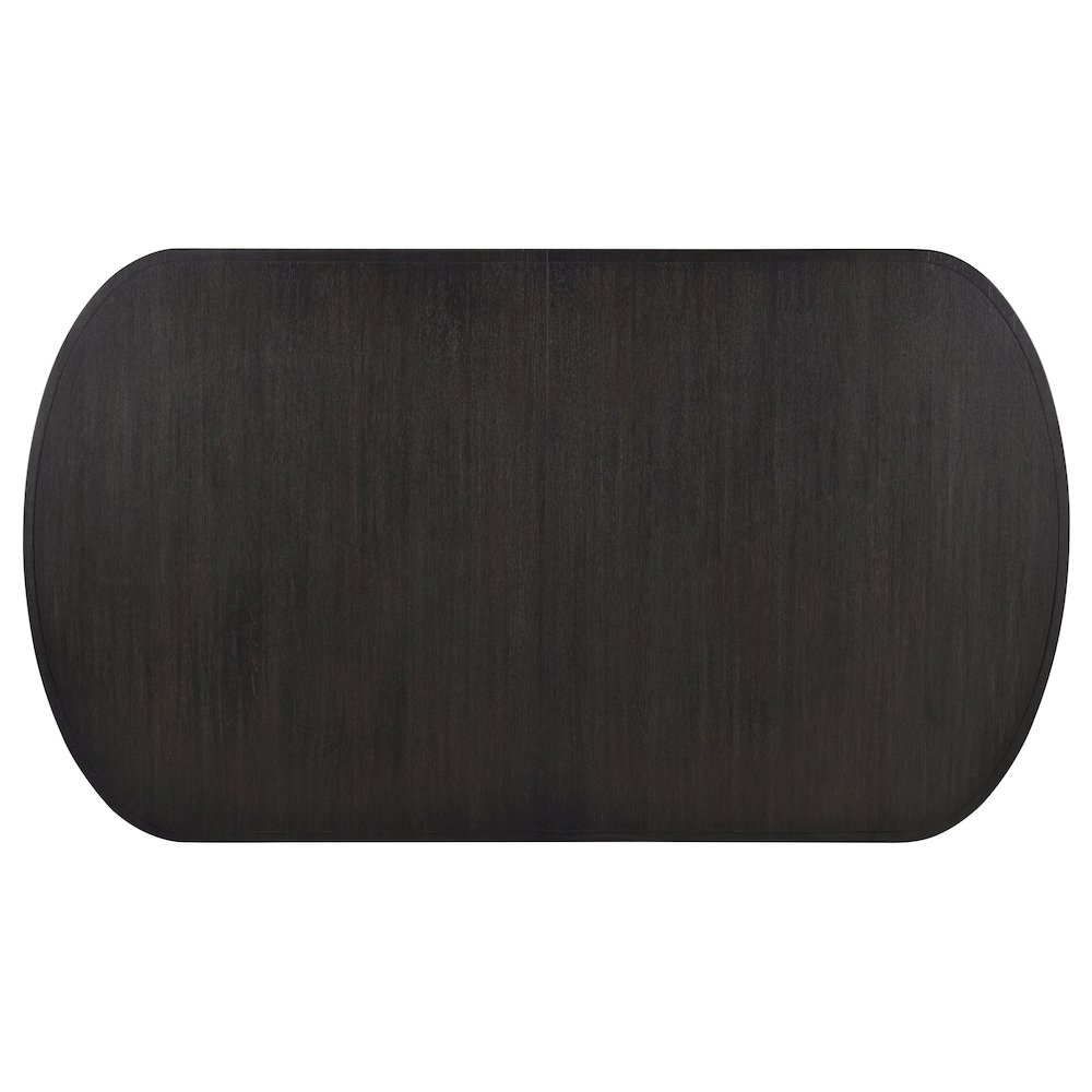Leandro 78-inch Extension Dining Room Table Burnished Black. Picture 8