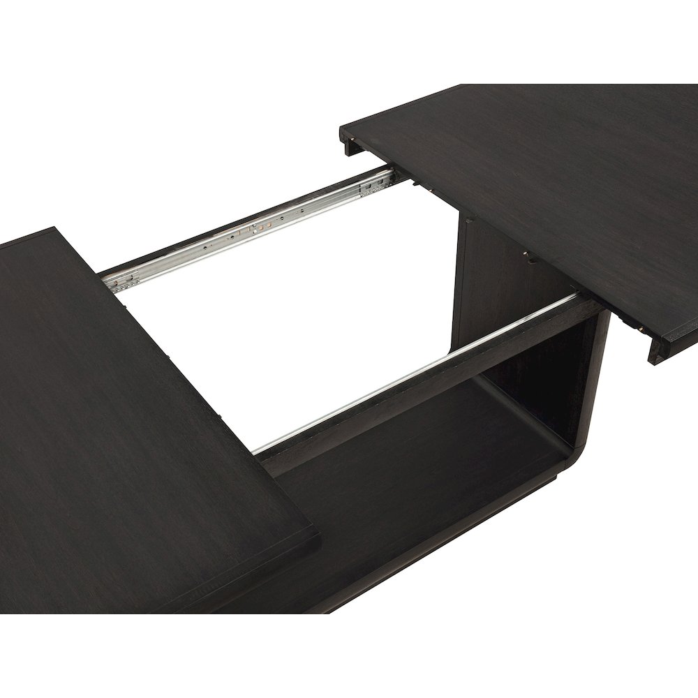 Leandro 78-inch Extension Dining Room Table Burnished Black. Picture 9